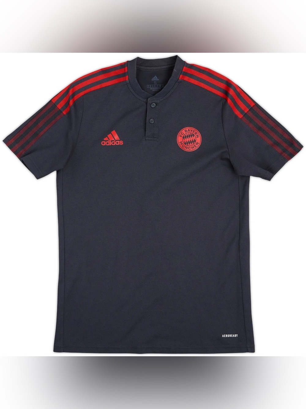 FC Bayern Munchen 2021-22 Training Polo Night Grey Telekom Qatar Audi NWT S